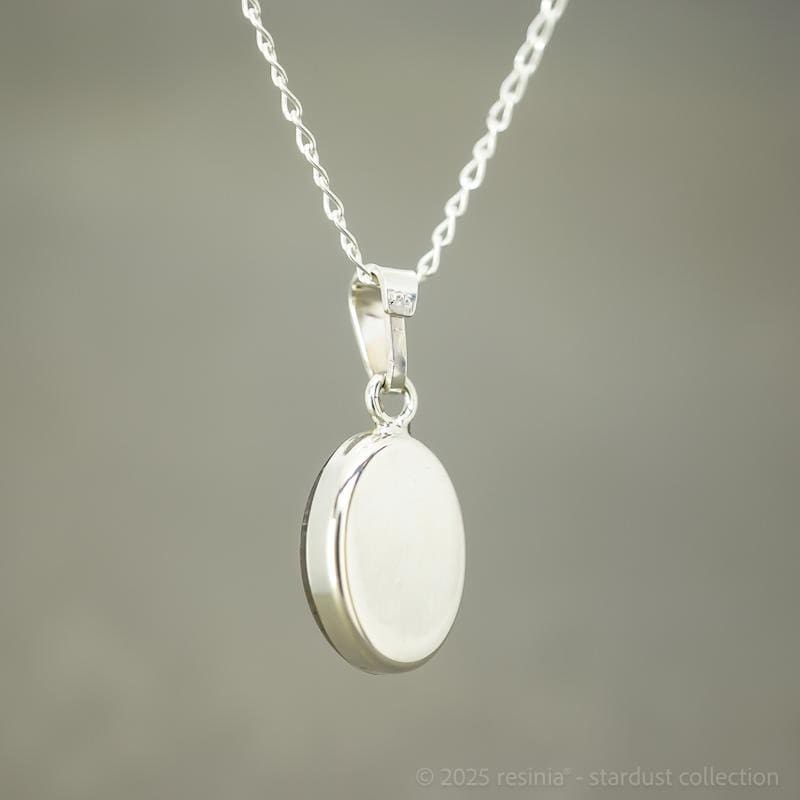 Amulett Ceres – Ovaler Meteoritschmuck mit Sternenstaub, 925 Silber – Bild 9