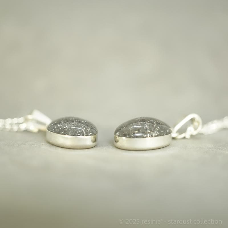 Amulett Ceres – Ovaler Meteoritschmuck mit Sternenstaub, 925 Silber – Bild 7