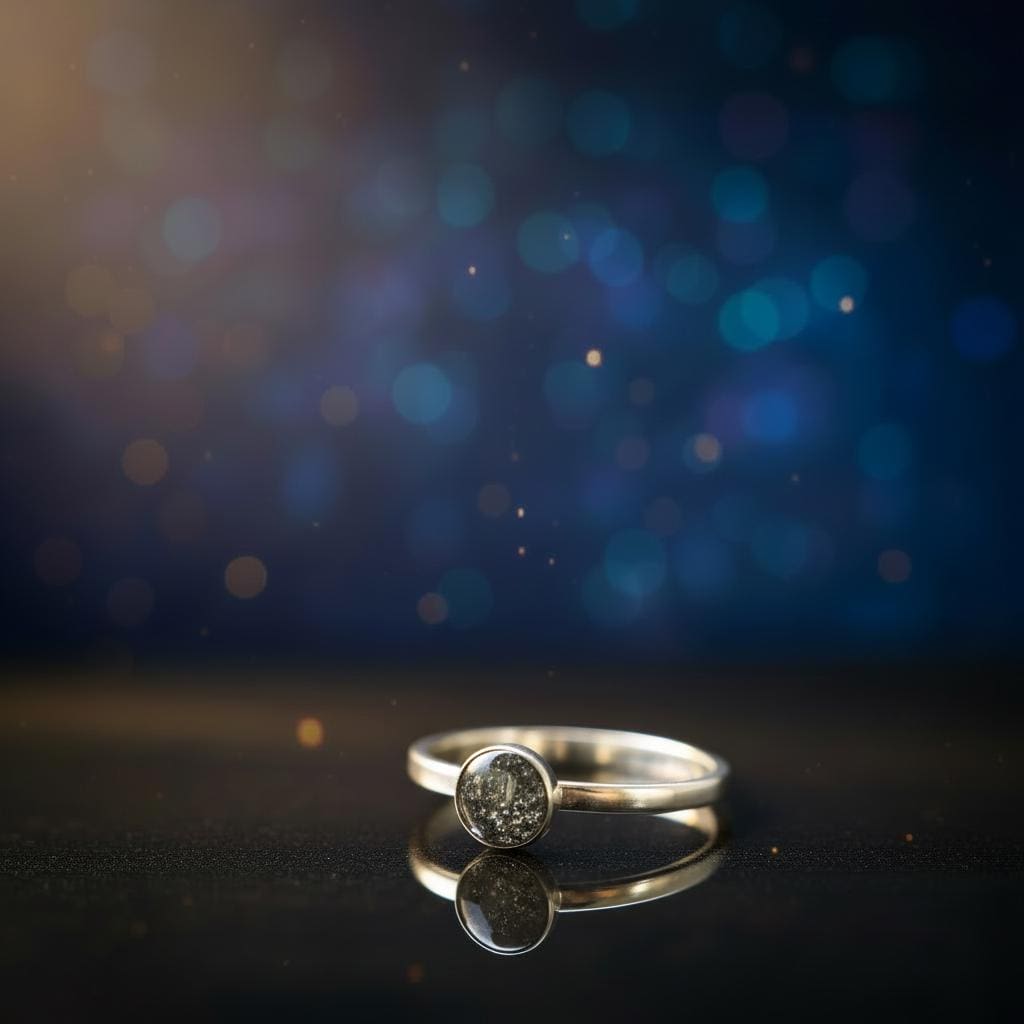 Ring Nemesis 6 – 925 Silber mit Meteoritenstaub, 6 mm – Bild 6